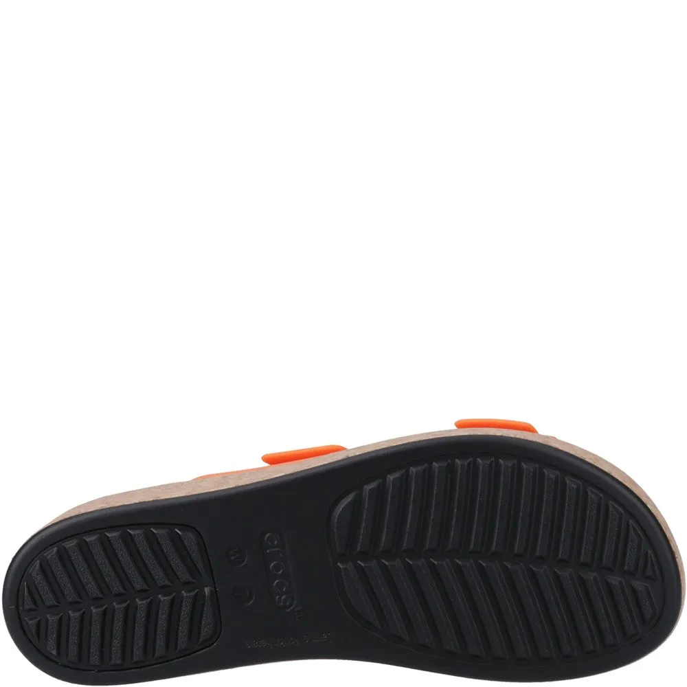 Walking Comfort Crocs Brooklyn Buckle Low Wedge