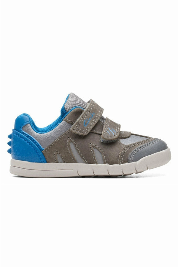 Peace Glow Clarks Rex Play Toddler grey blue