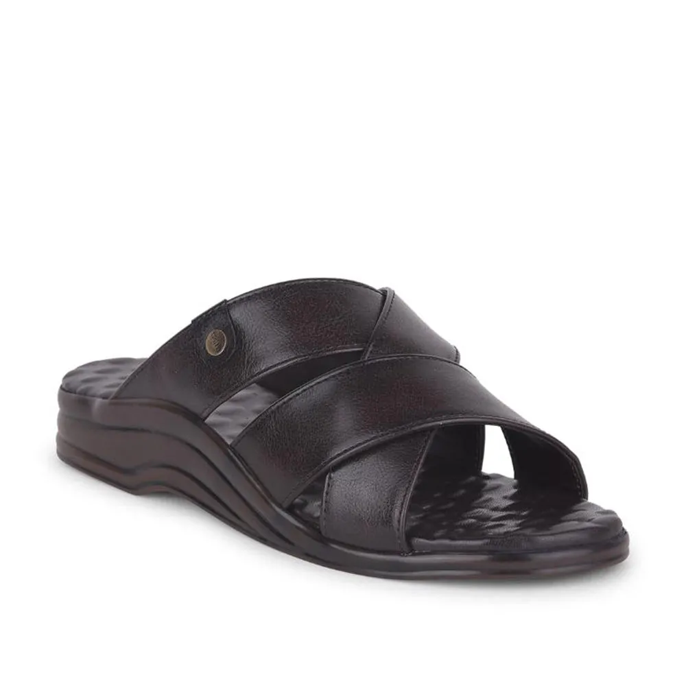 Coolers By Liberty Mens 7123-901 Brown Casual Slippers Olivia Morris Slippers