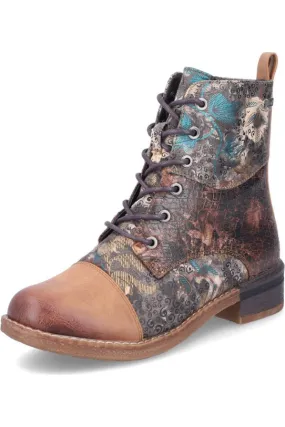 Rieker Ladies boots 94611 -90 brown multi Subtle Aesthetic Daily Comfort