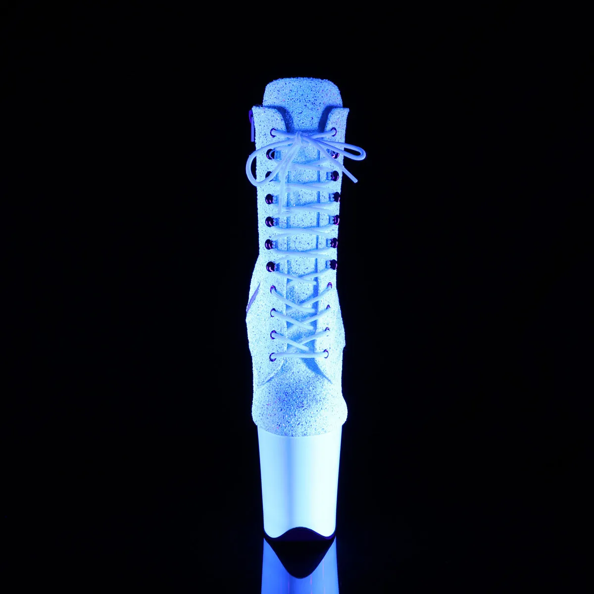 FLAMINGO-1020LG Pleaser Neon White Multi Glitter Sexy Platform Shoes (Pole Dancing Heels) Asics Track Running Shoes