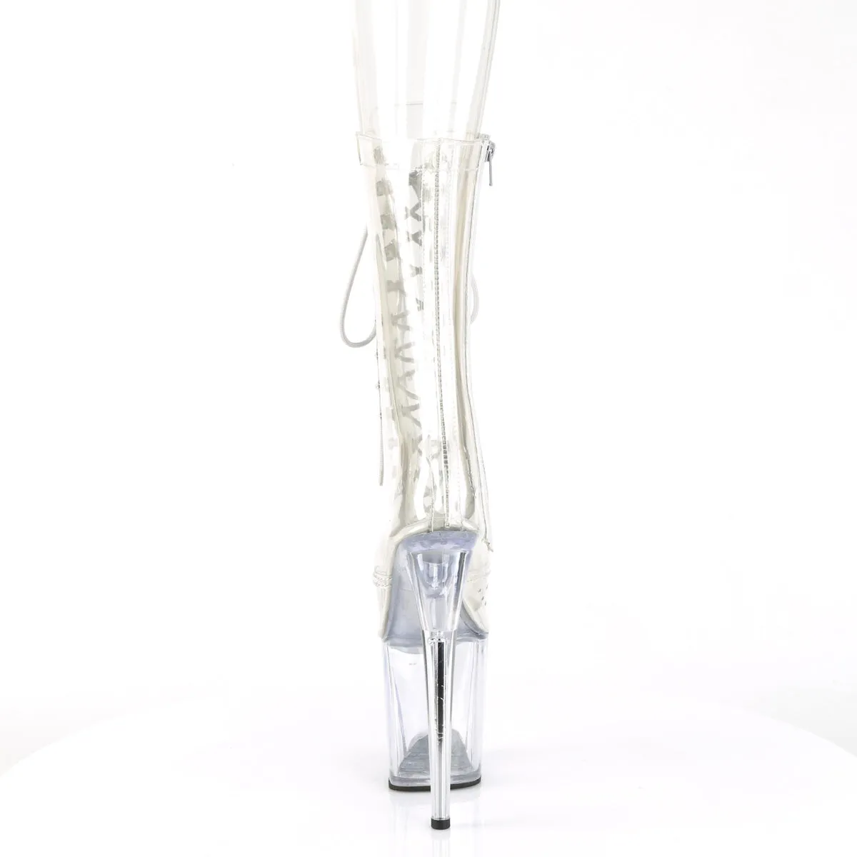 FLAMINGO-1050C Pleaser Clear Sexy Platform Shoes (Pole Dancing Heels) Asics Wrestling Shoes Size 7