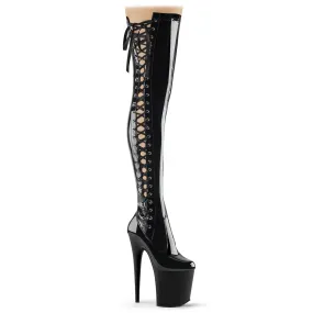 FLAMINGO-3050 Pleaser Black Patent Sexy Platform Shoes (Pole Dancing Heels) Most Comfortable Asics Shoes