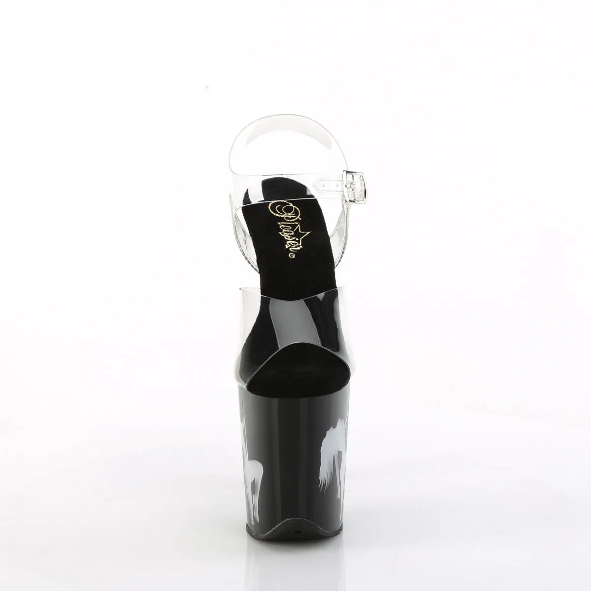 Shop Asics Tennis Shoes FLAMINGO-808NLSG Pleaser Clear/Black Sexy Platform Shoes (Pole Dancing Heels)