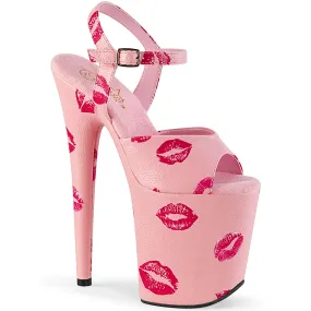 FLAMINGO-809KISSES Pleaser Baby Pink Faux Leather Sexy Platform Shoes (Pole Dancing Heels) Fencing Shoes Asics