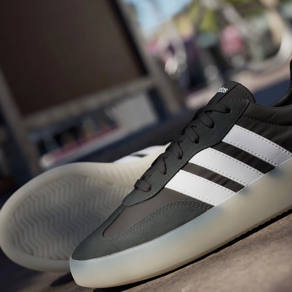 Women's Adidas, Barreda Decode Sneaker running in a floodplain area shoes