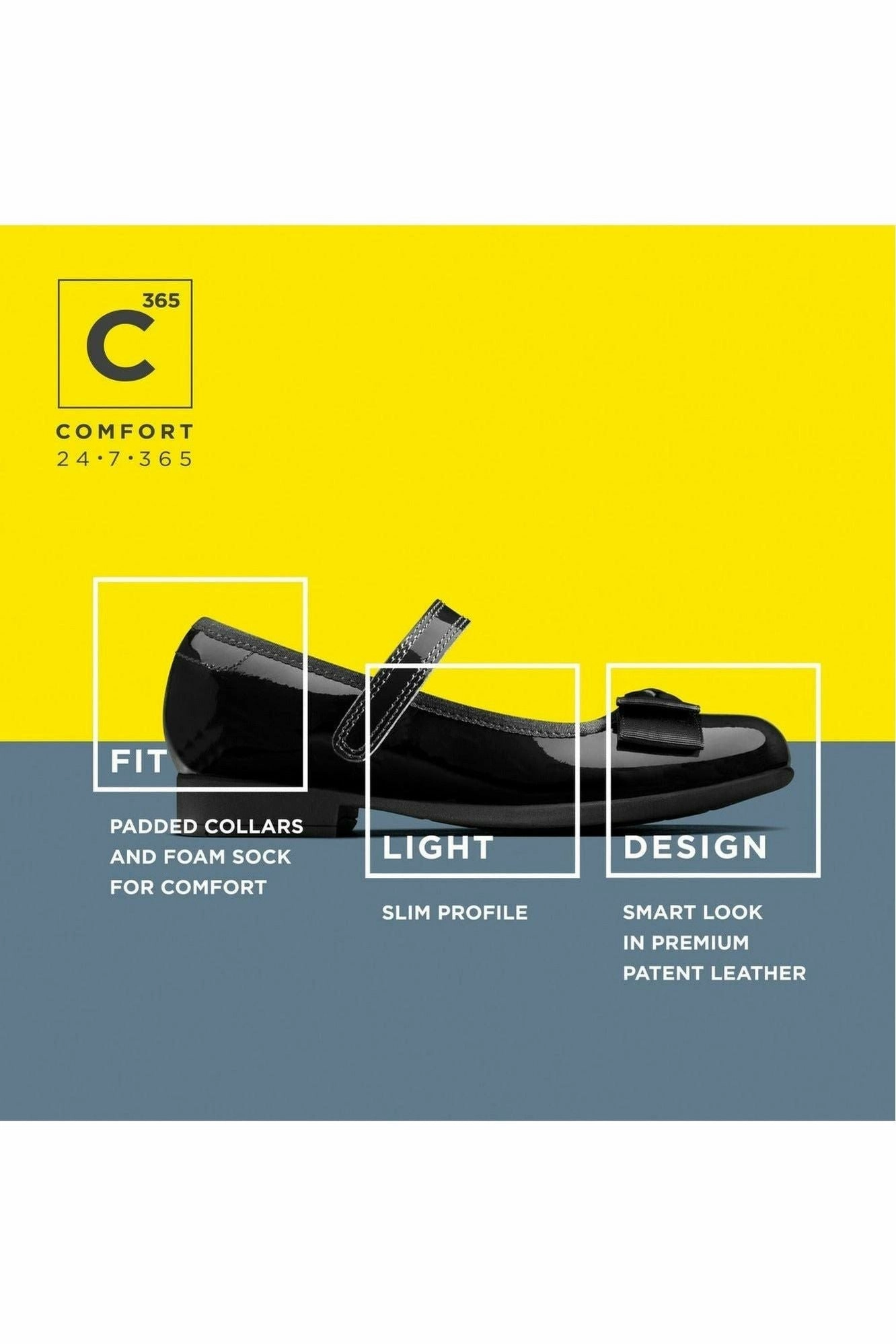 Classic Clarks Scala Tap Toddler black patent