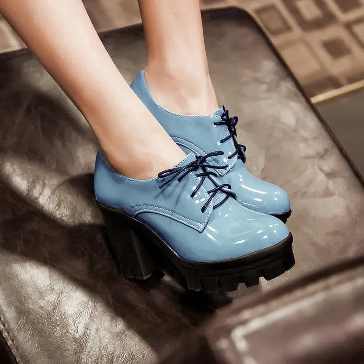 Women's Lace Up High Heels Shoes Yellow High Heels For Prom