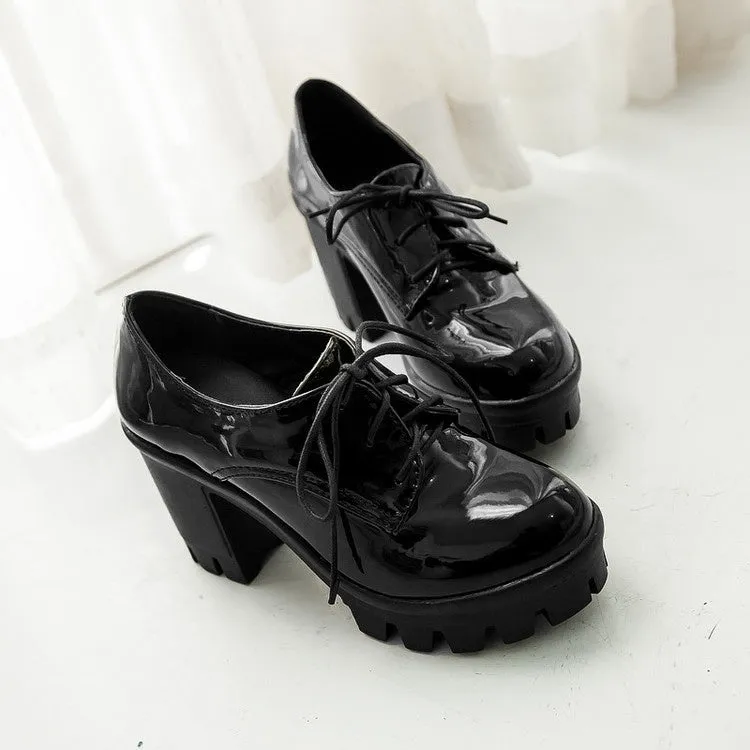 High Heel Taps Women's Lace Up High Heels Shoes