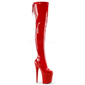 Bad Work Boots Review Pleaser FLAMINGO-3063 Red Thigh High Boots