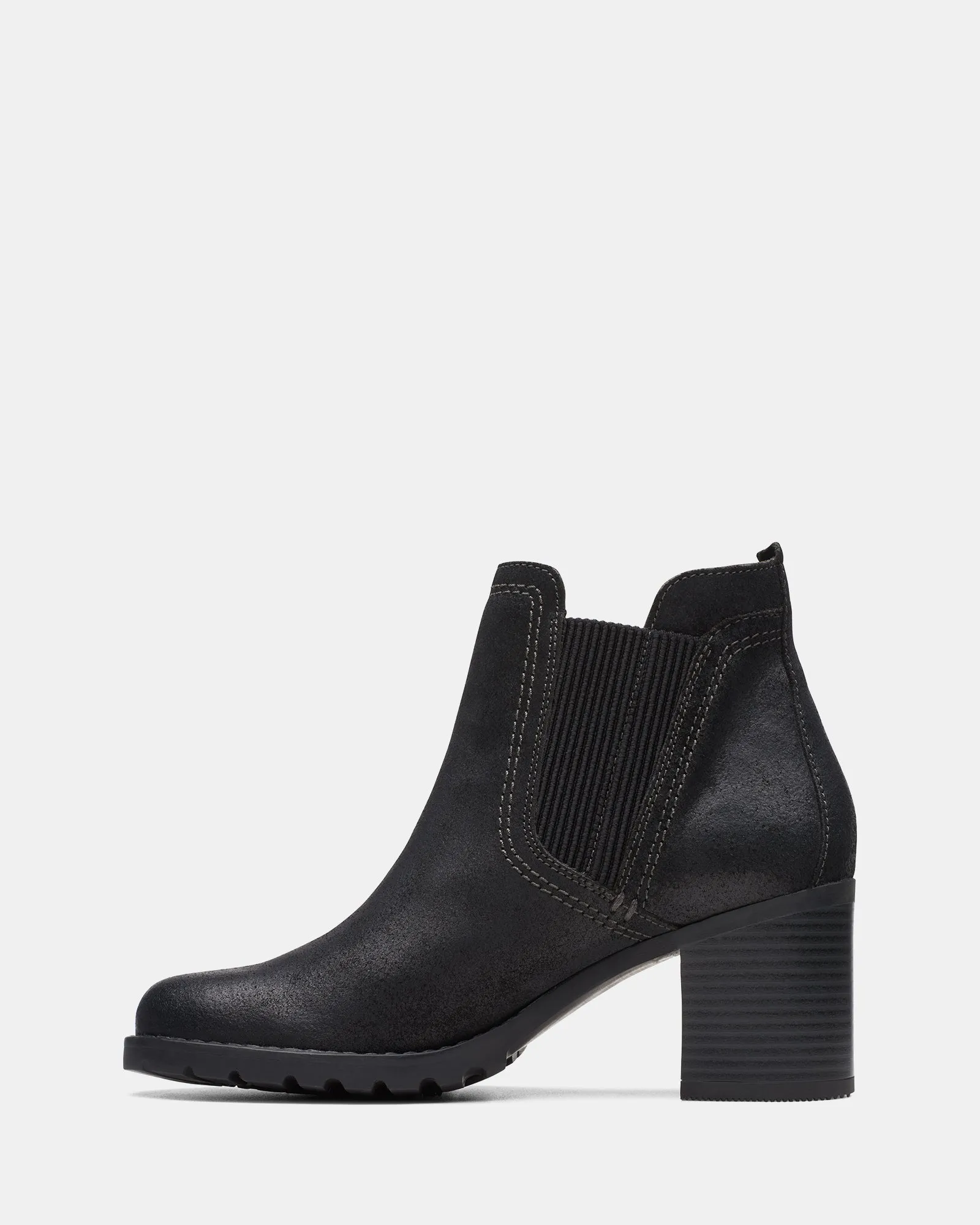 Leda Up Black Suede Work Ready