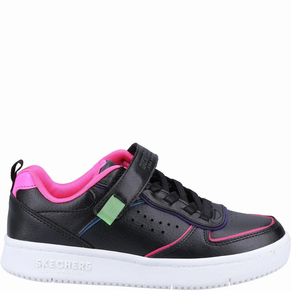 Skechers Court Squad Color Remix Trainers Low Top Style Soft Shell