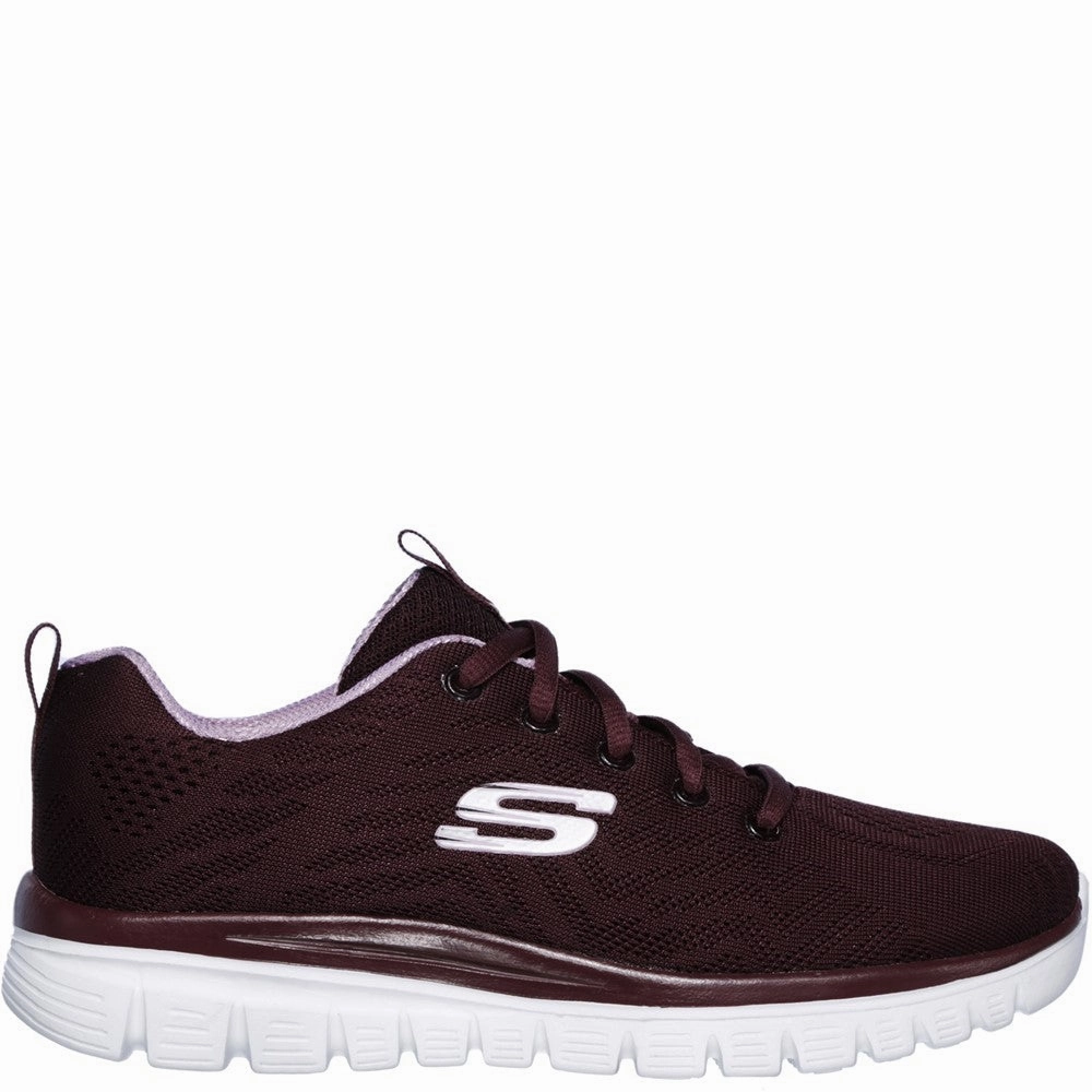 Skechers Graceful Get Connected Sports Shoe Leather mass - market - brand shoes