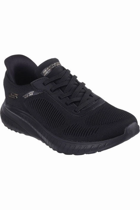 Skechers Ladies 117497 BOBS SQUAD CHAOS CURRENT MU in Black London Edge Daily Routine