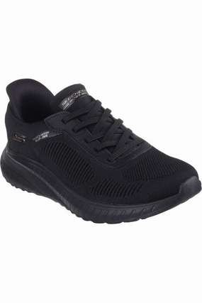 Skechers Ladies 117497 BOBS SQUAD CHAOS CURRENT MU in Black London Edge Daily Routine