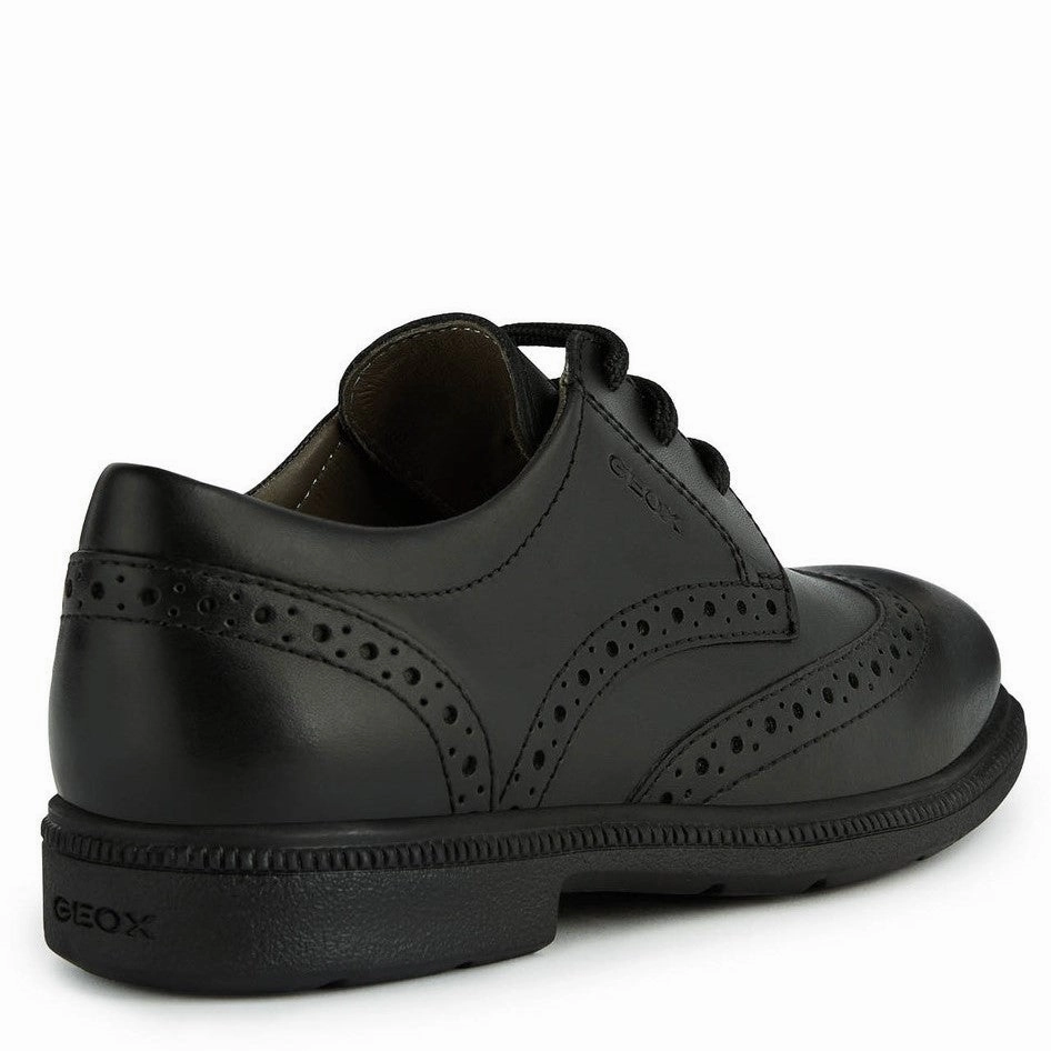 Geox Federico Junior School Shoes Embroidered design