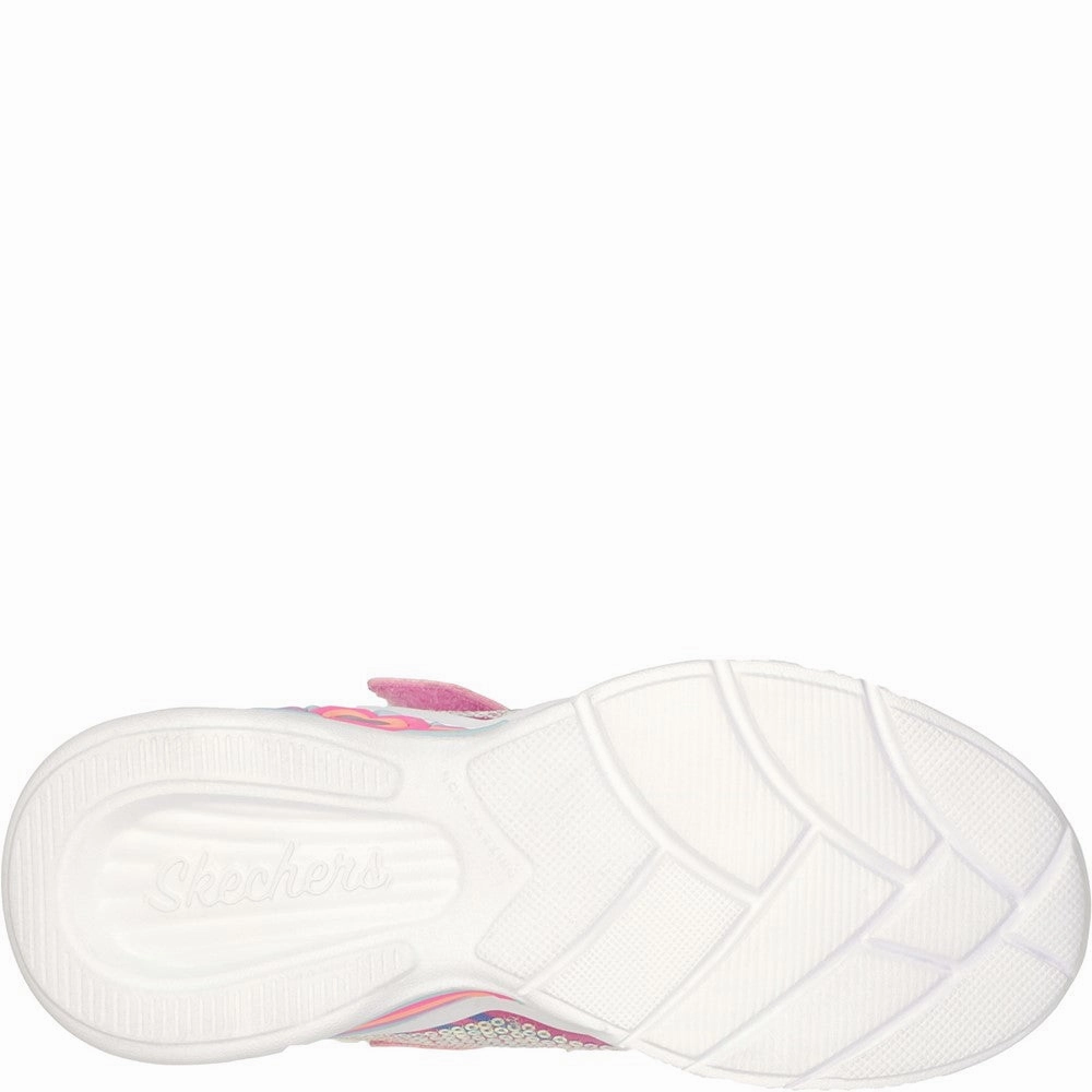 Skechers Sweetheart Lights Lets Shine Trainers Pull Tab