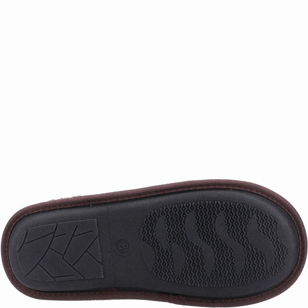 Fleet & Foster Rhys Mule Slipper Wood Path TPU sole