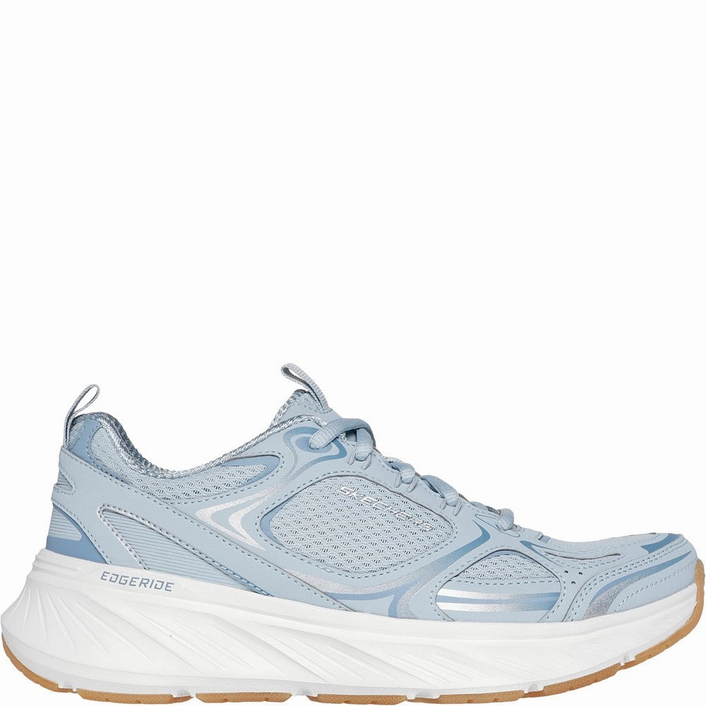 luxury running option running in a ski lift area shoes Skechers Edgeride Silver Eclipse Trainers