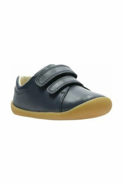 Clarks Roamer Craft Toddler Navy Leather Boys first shoe Bloom Mood Ring Glow
