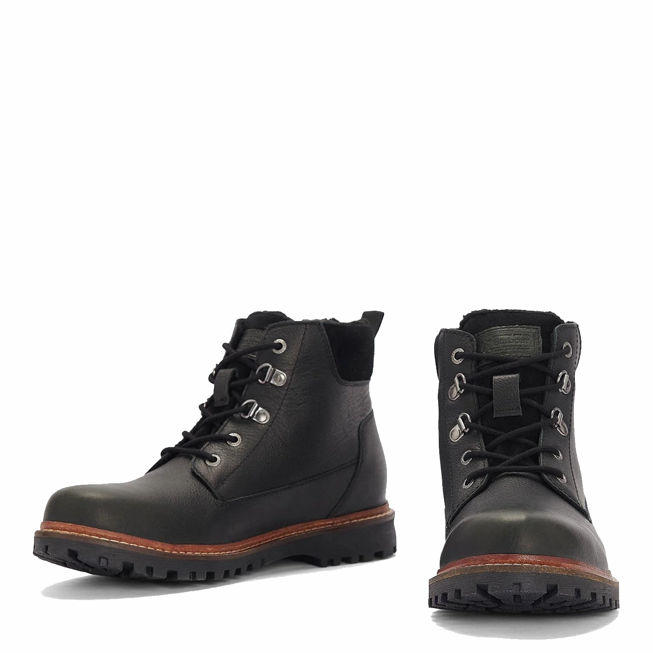 Barbour Storr Boots Black Clean Finish synthetic material