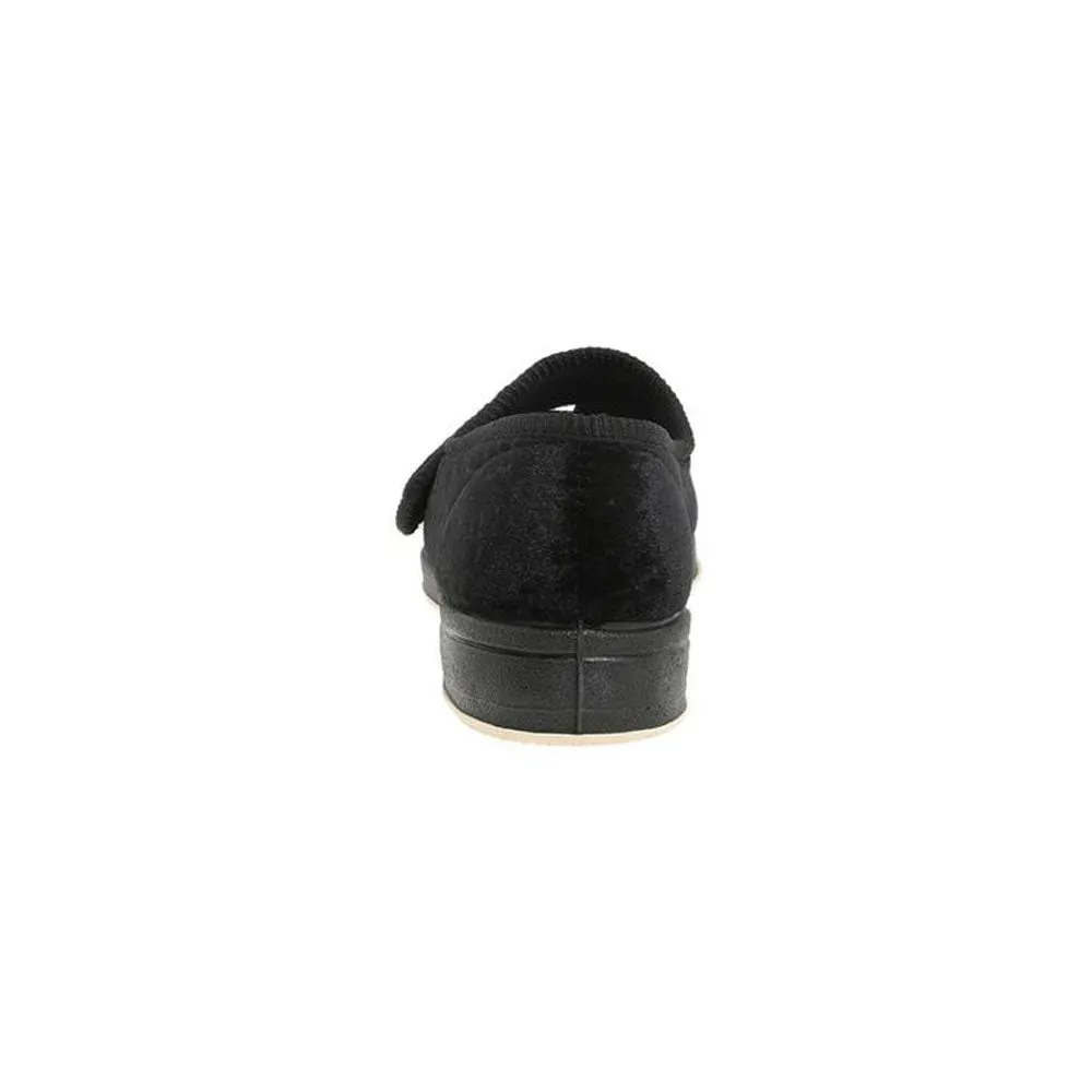 Cute Slippers Foamtreads Jewel Slipper Black Velour (Women's)