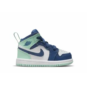 Jordan 1 Mid Mystic Navy Mint (TD) Adidas Hoops Shoes