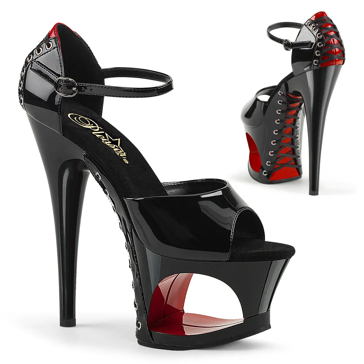 MOON-760FH Pleaser Black/Red Sexy Platform Shoes (Pole Dancing Heels) Taylor Fritz Asics Shoes