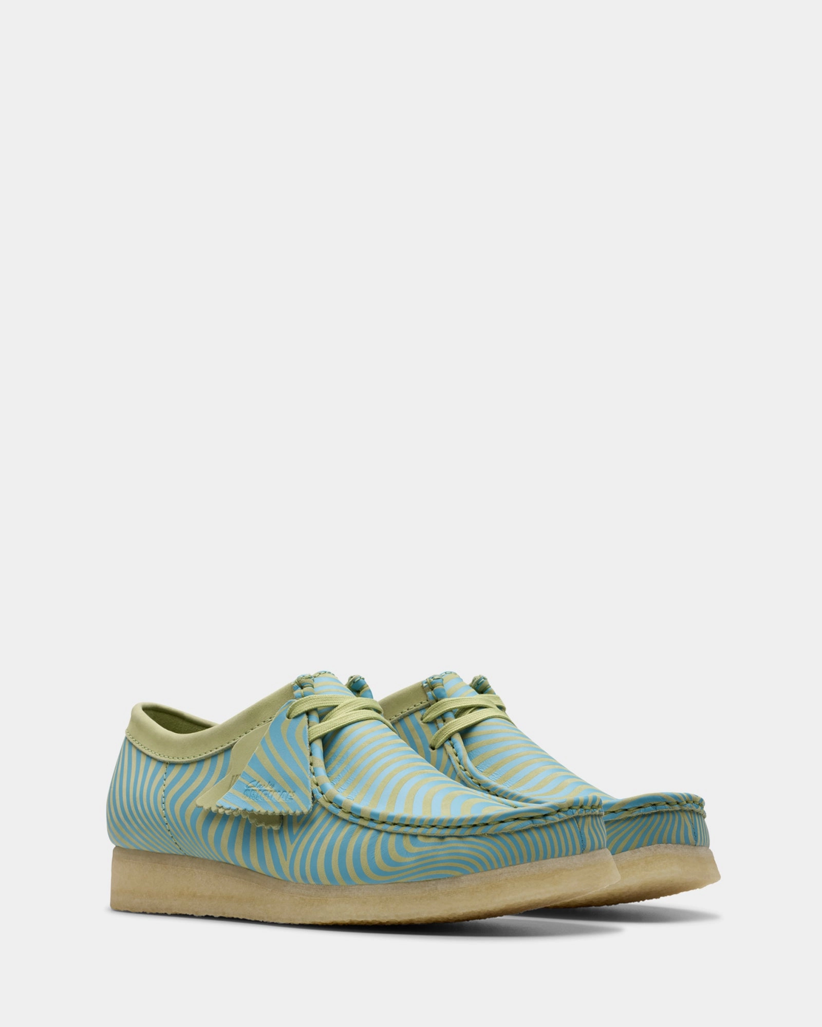 Sleek Wear Low Heel Wallabee (M) Blue/Lime Print