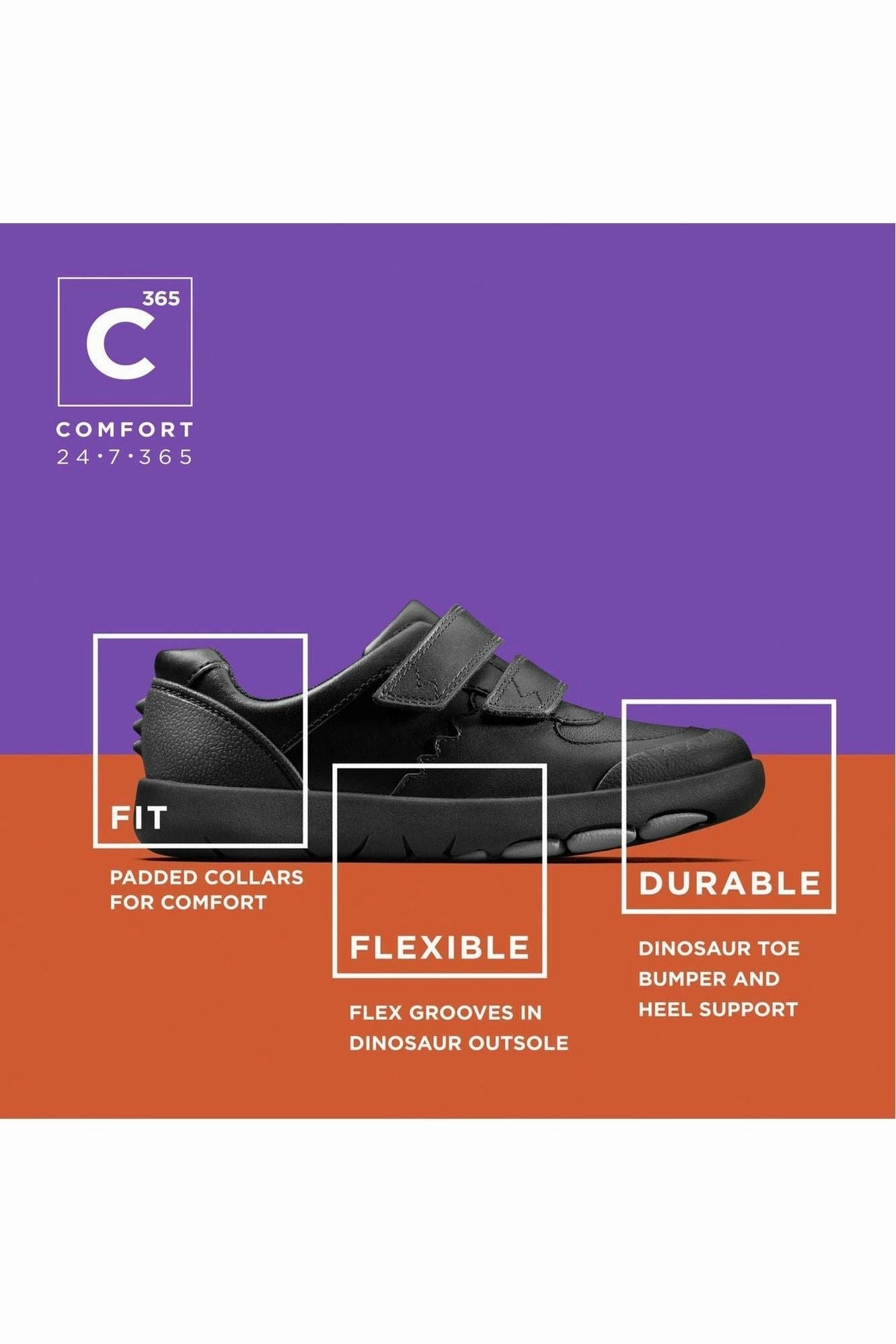 Work Shop Clarks Rex Pace Toddler Black Leather