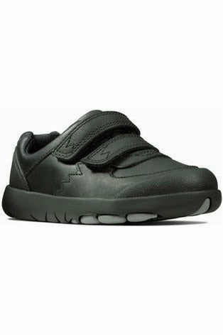 Main Path Clarks Rex Pace Toddler Black Leather