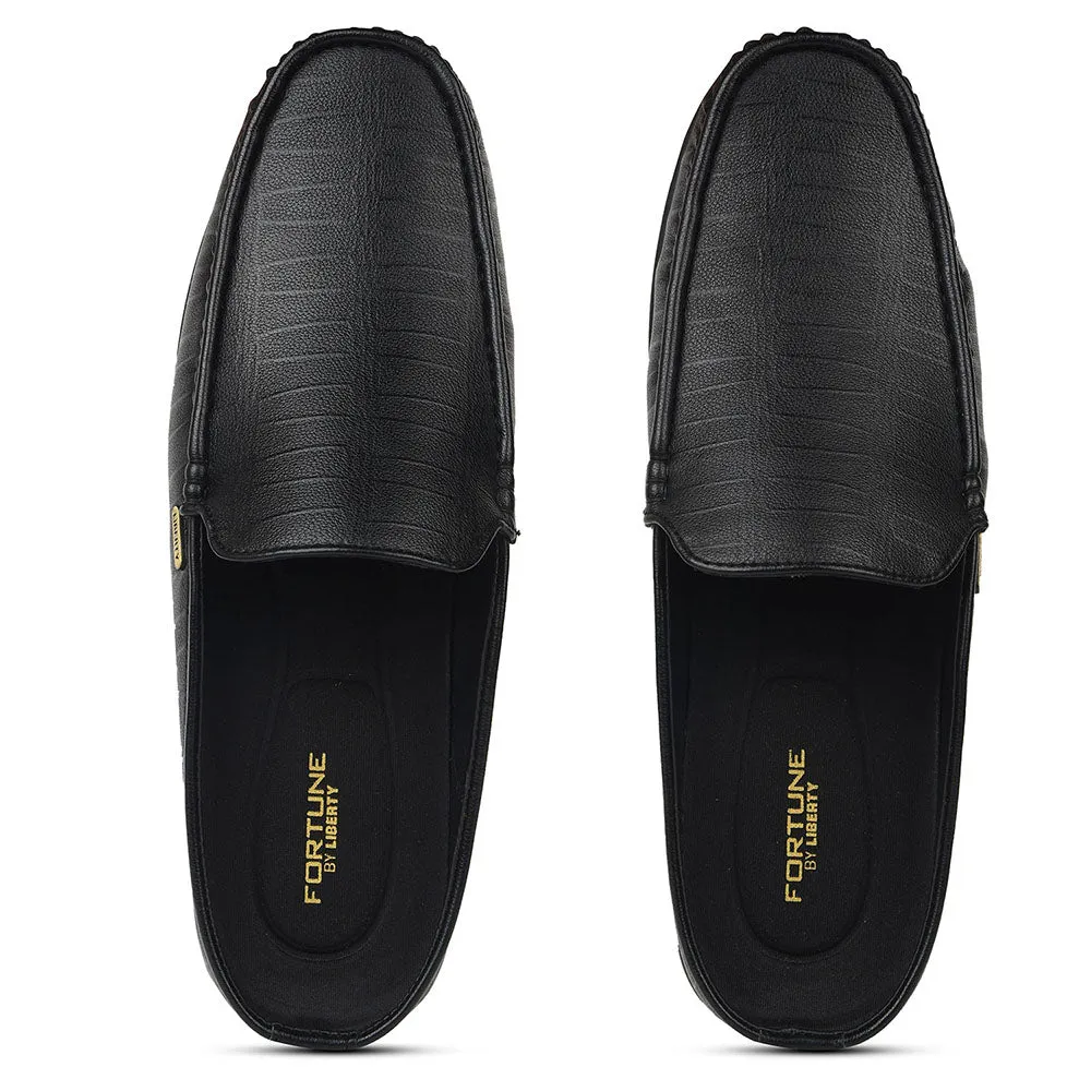 Best Penny Loafers Gq Fortune Black Casual Loafers For Mens VSL-6 By Liberty