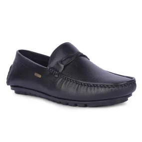 Fortune Black Formal Loafers For Men AVL-5 By Liberty Dr Scholl's Loafers