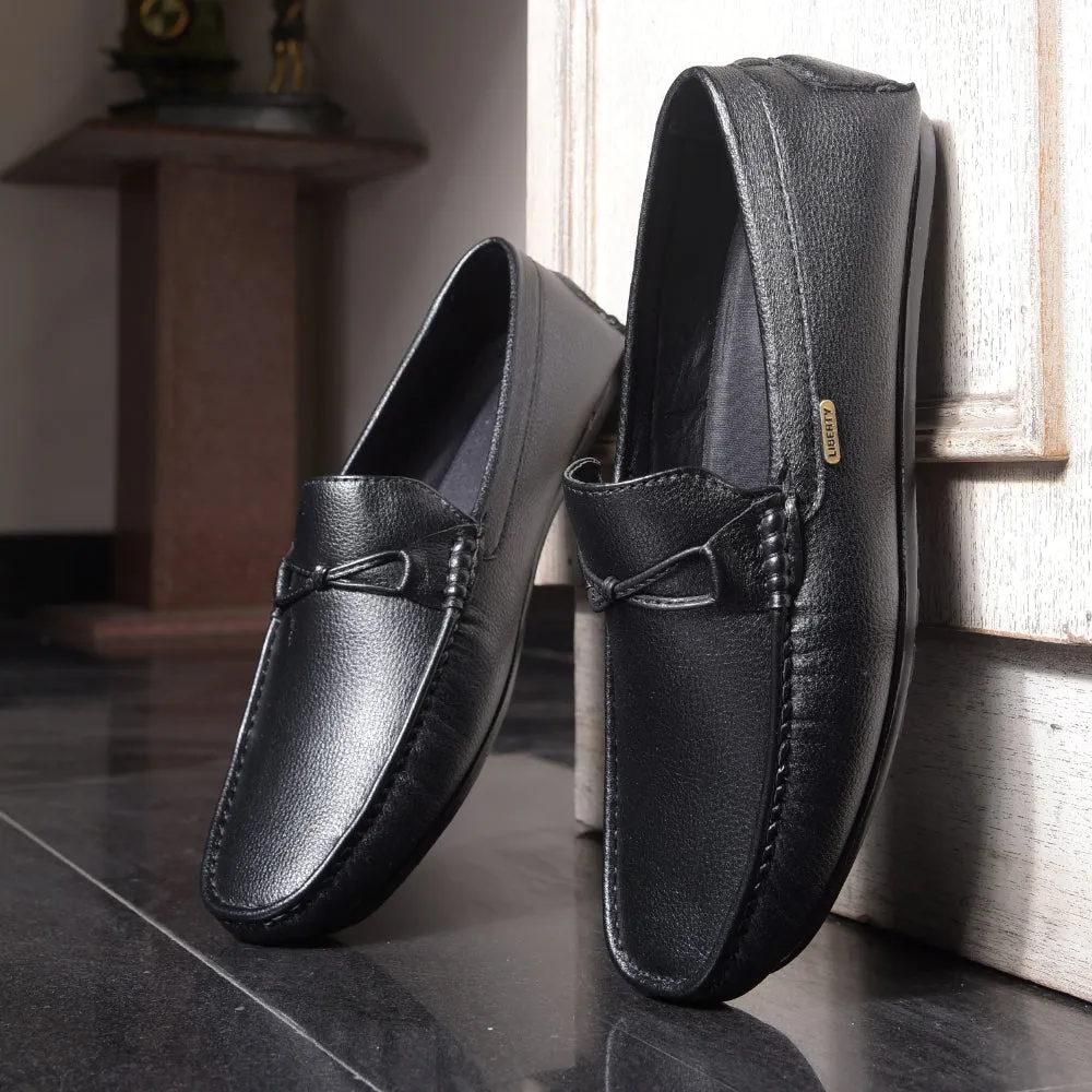 Loafers Gh Bass Fortune Black Formal Loafers For Men AVL-5 By Liberty