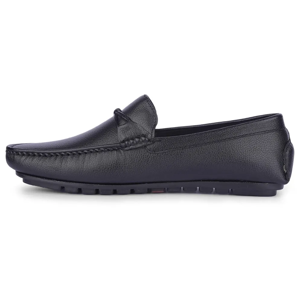 Fortune Black Formal Loafers For Men AVL-5 By Liberty Suede Penny Loafers