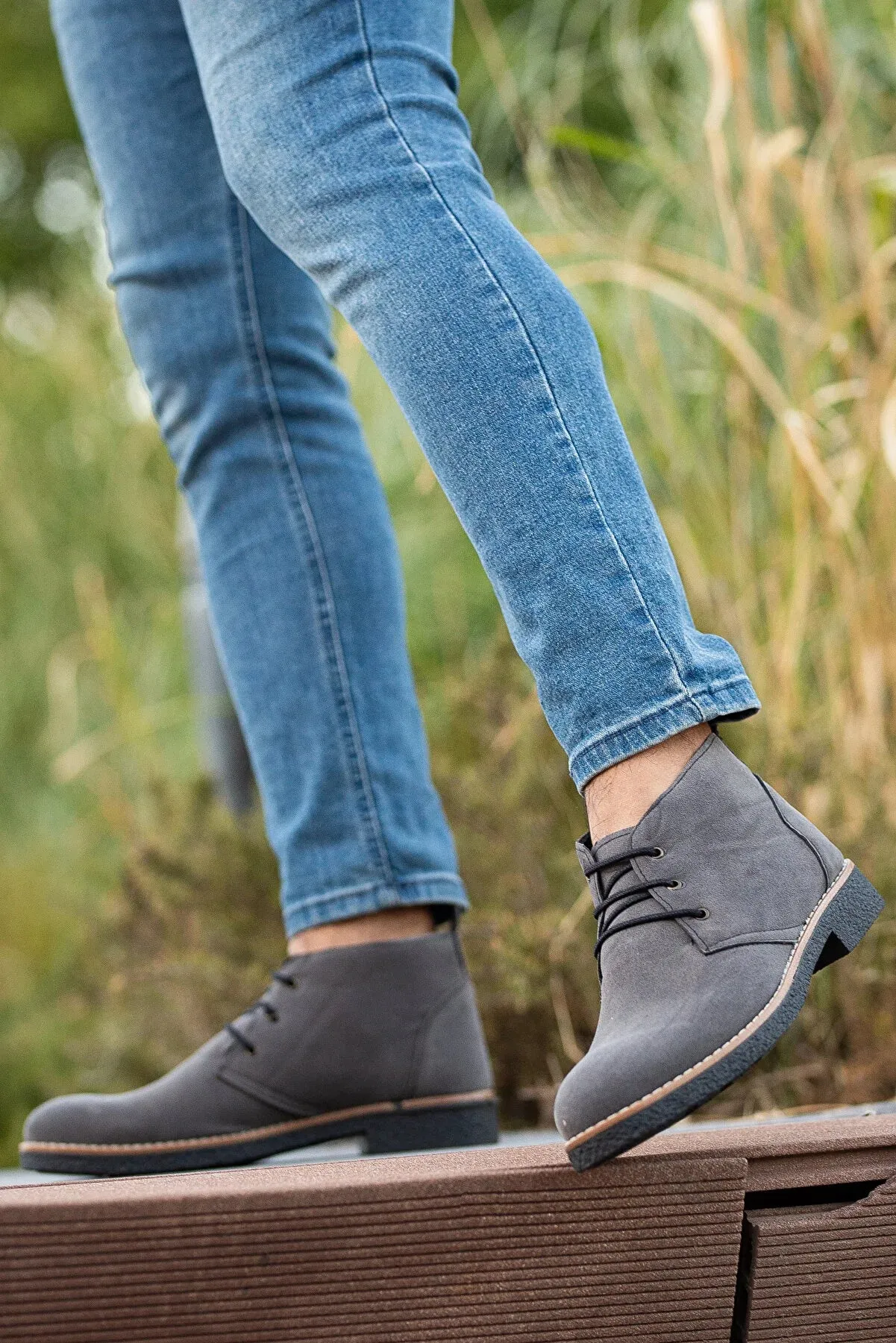 Freemax Men's Grey Papi Tied Winter Boots Aria Boots