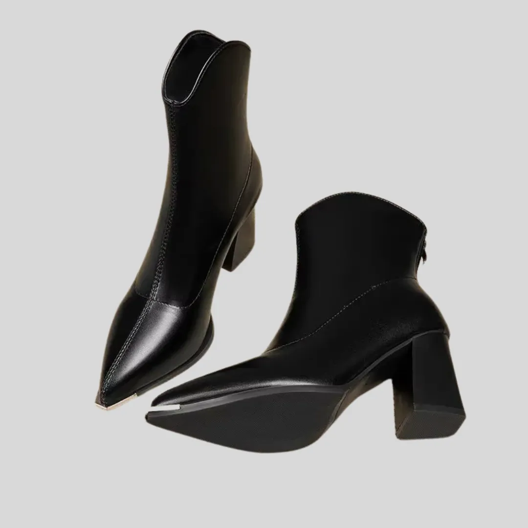 Trae Young Adidas Shoes French Style Ankle Boots Vegan Leather - Black - Brown