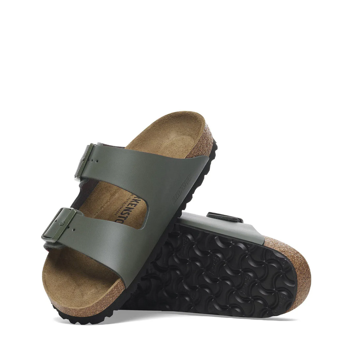 Travel-Ready Shoes Birkenstock Womens Arizona Sandal Narrow Fit Thyme