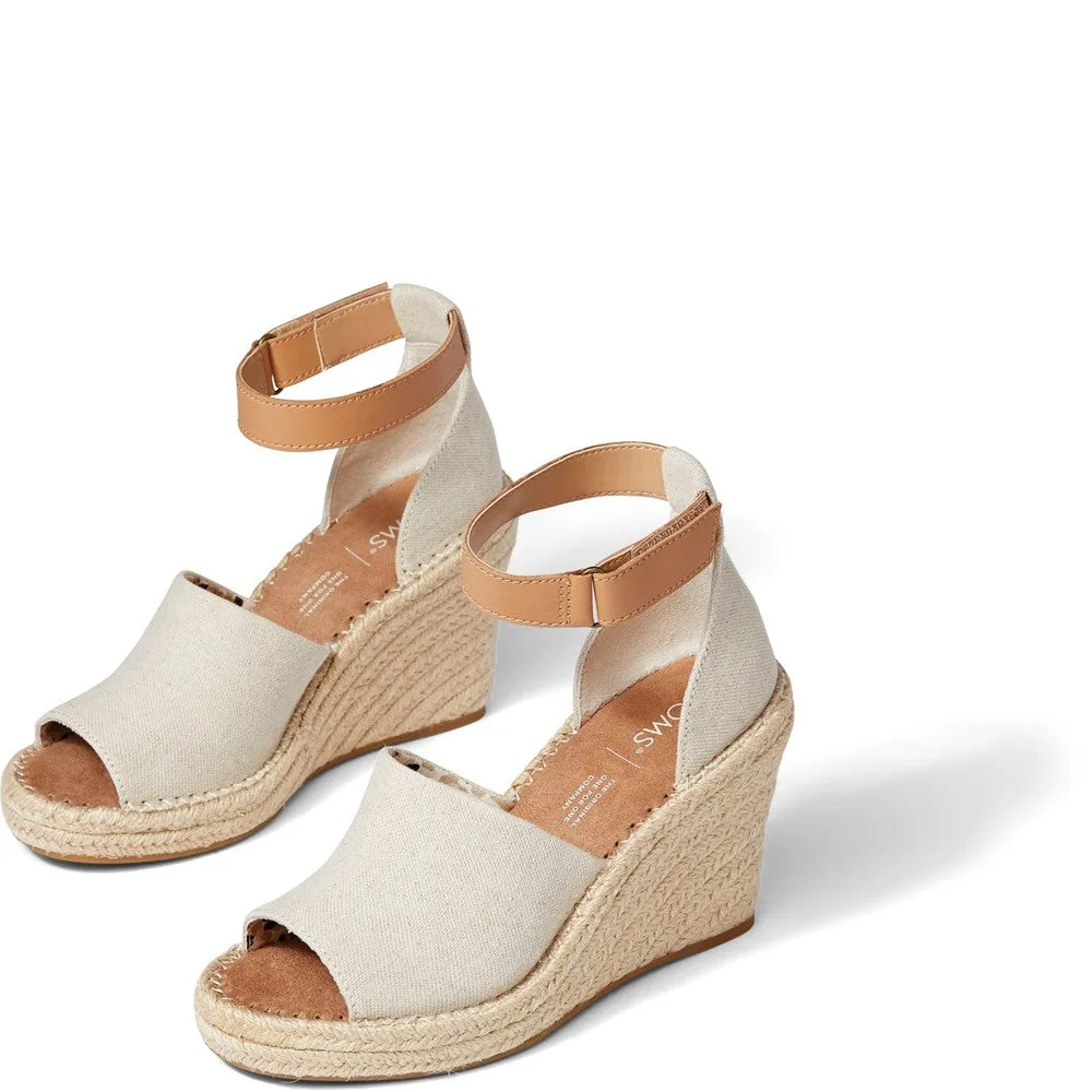 Relaxed Walking TOMS Marisol Natural Oxford/Leather Wedge