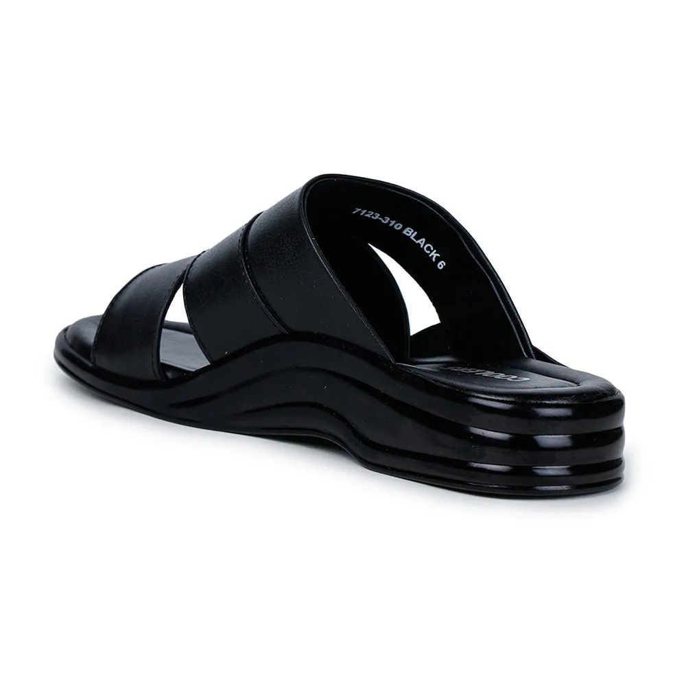 Coolers Casual (Black) Slippers For Men 7123-310 By Liberty Slippers Strain