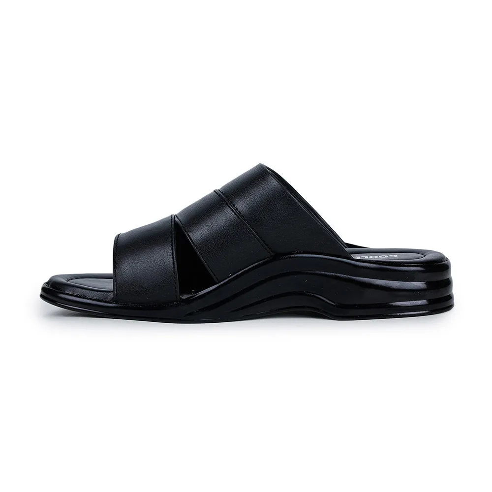 Lam Slippers Coolers Casual (Black) Slippers For Men 7123-310 By Liberty