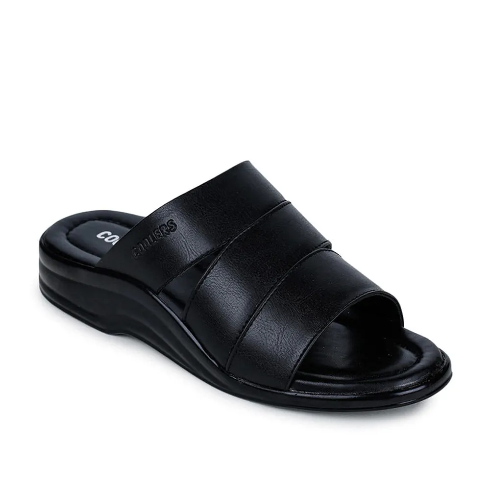 Coolers Casual (Black) Slippers For Men 7123-310 By Liberty Most Expensive Slitters