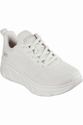 Street Comfort Leather Material Skechers Ladies 117385  BOBS B FLEX HI - FLYING HI in off white