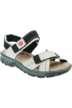 Step Stable Rieker Womens Walking Sandal 68851 80 white