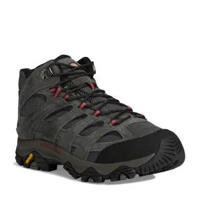 Boho Mood Strong Sole Men's Merrell, Moab 3 Mid Waterproof Hiking Boot - Wide Width