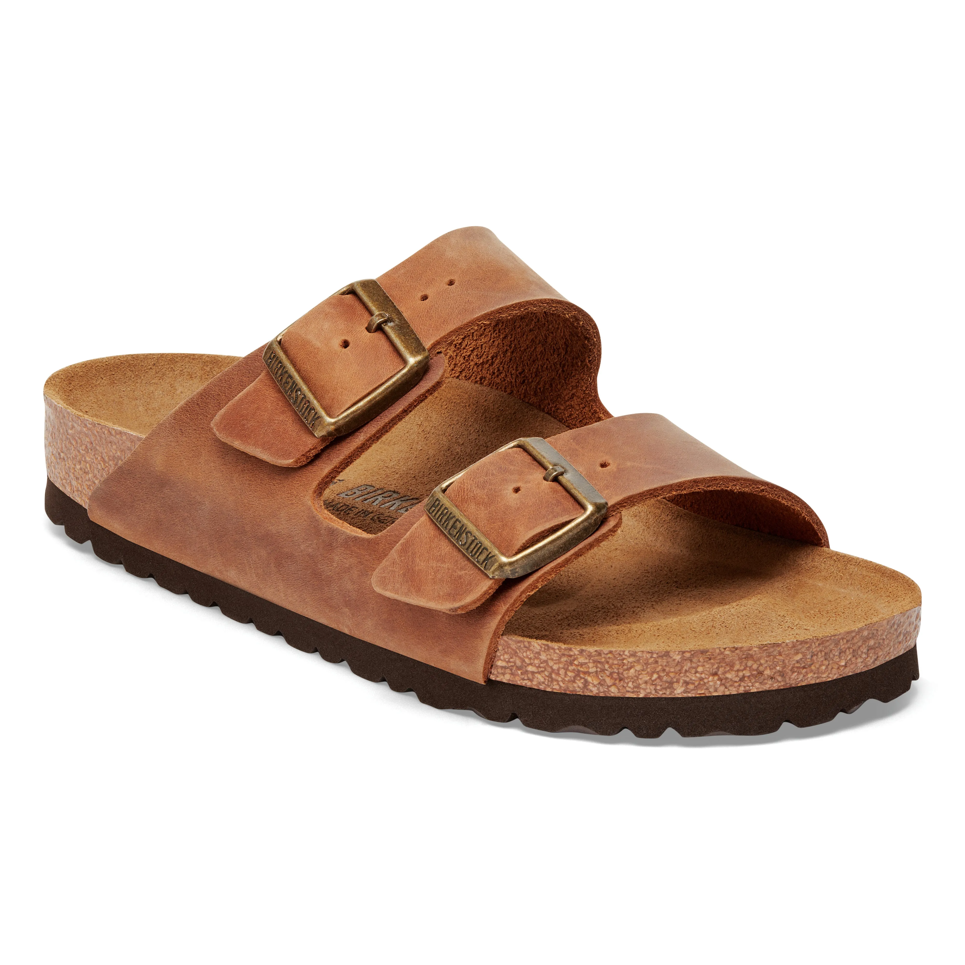 Stretch fit Birkenstock Arizona Cognac Leather 1028401