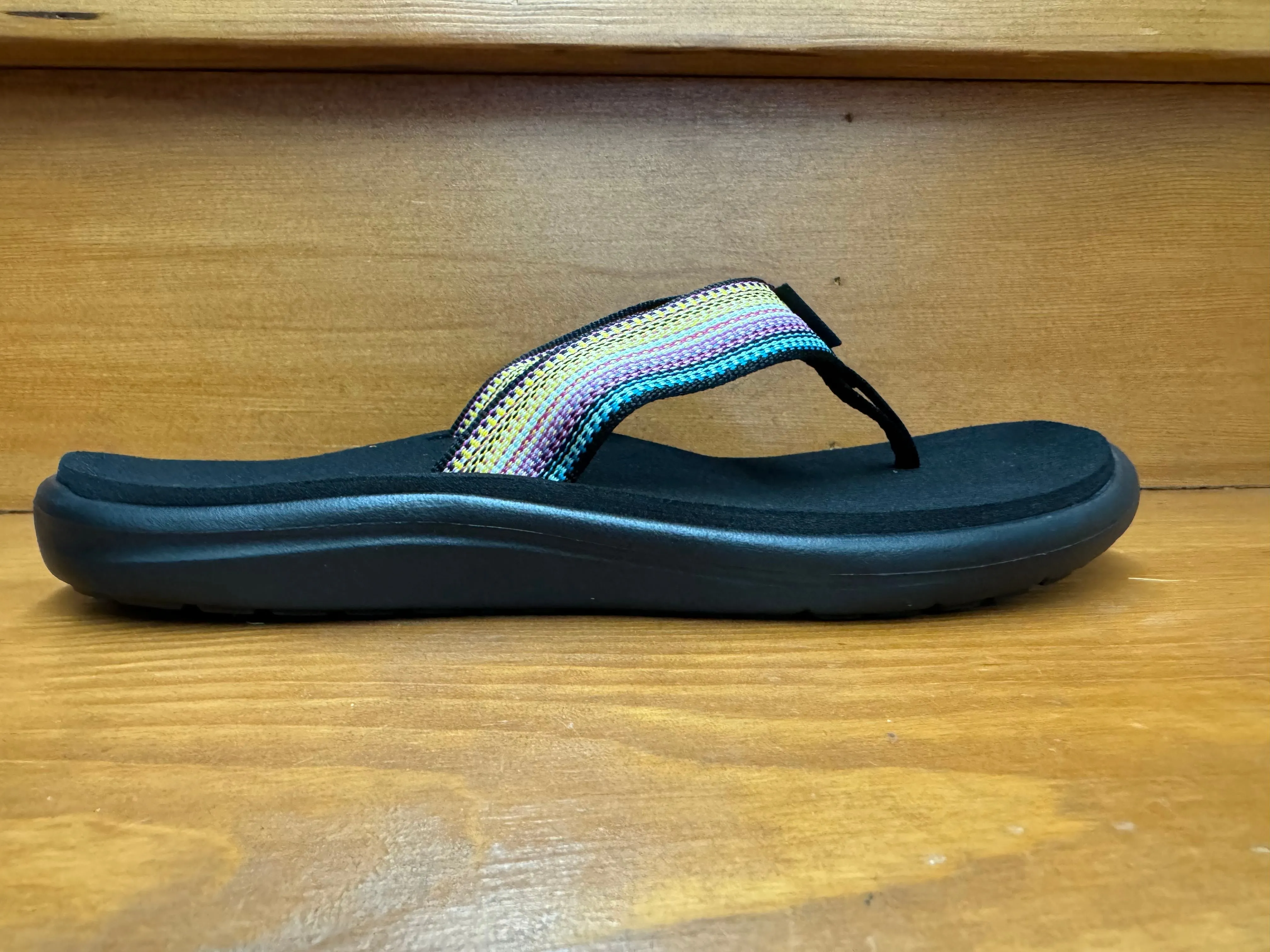 Teva Voya Flip Antiguous Black Multi 1019040 ABML Toe Free Versatile Casual Footwear
