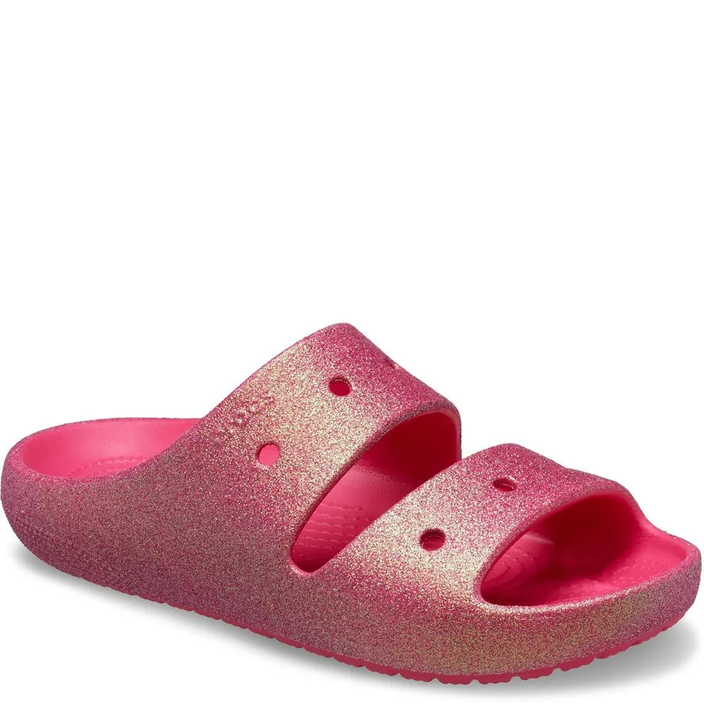 Crocs Unisex Classic Iridescent Glitter Sandal On-the-Go Fit All Purpose