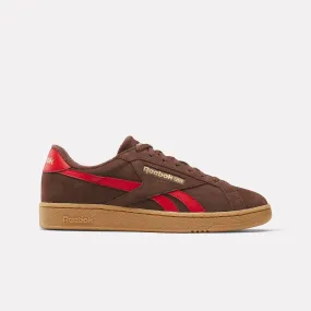 Japan Asics Wrestling Shoes Reebok Footwear Men Club C Grounds UK Shoes CAMPUSBROWN/VECTORRED/GUM
