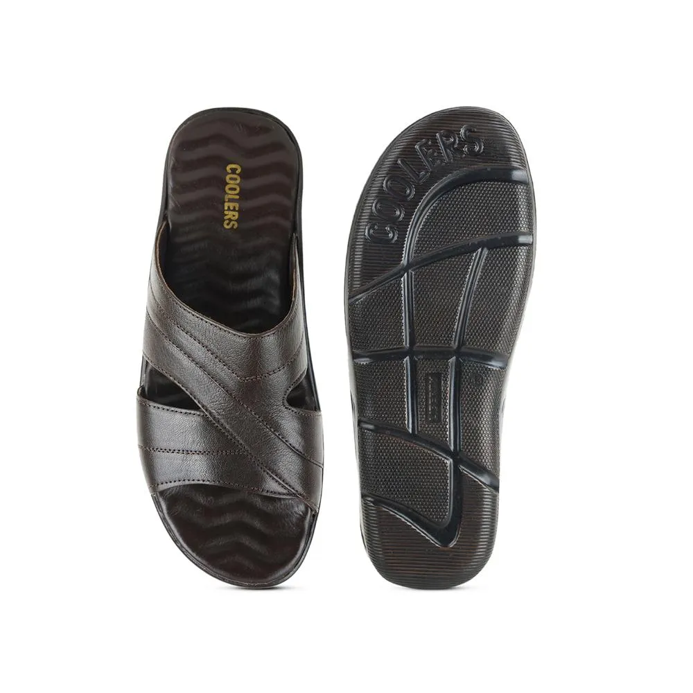 Coolers By Liberty Men LG-751 Brown Casual Slippers Elderly Slippers